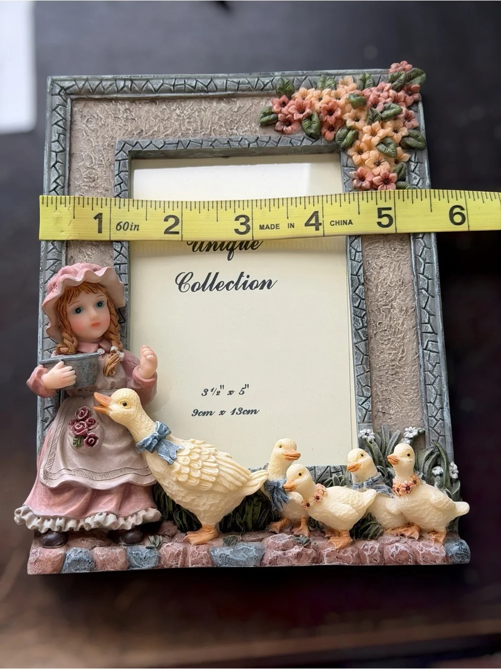 Vintage Cottagecore Girl & Duck Family 3.5